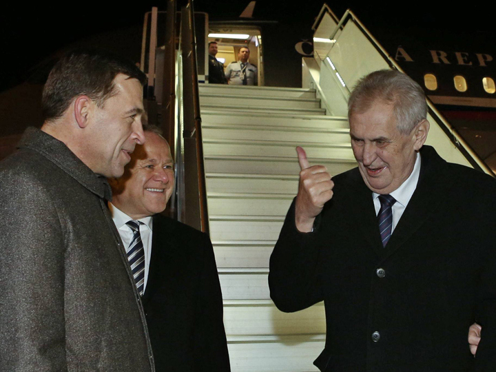 Президент Чехии Милош Земан прибыл в Екатеринбург