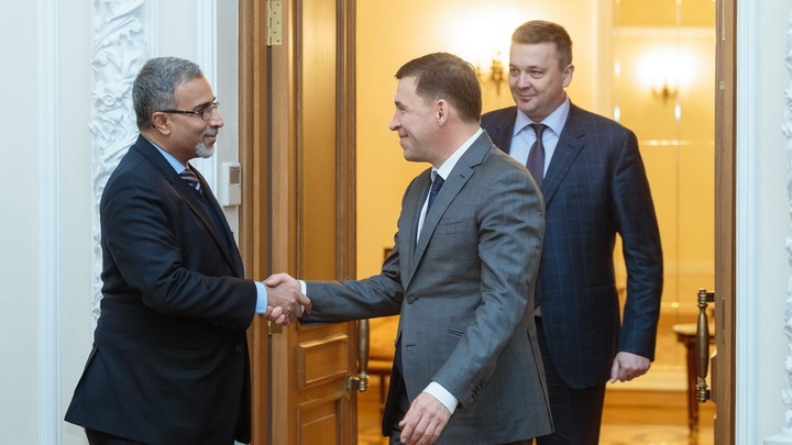 Евгений Куйвашев обсудил с послом Индии вопросы расширения сотрудничества