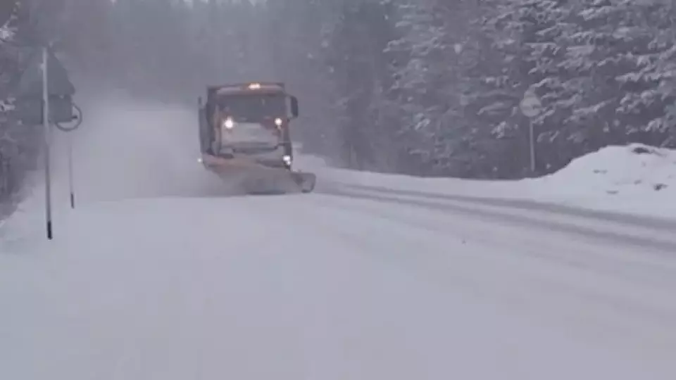 На севере Свердловской области уже начался сильный снегопад