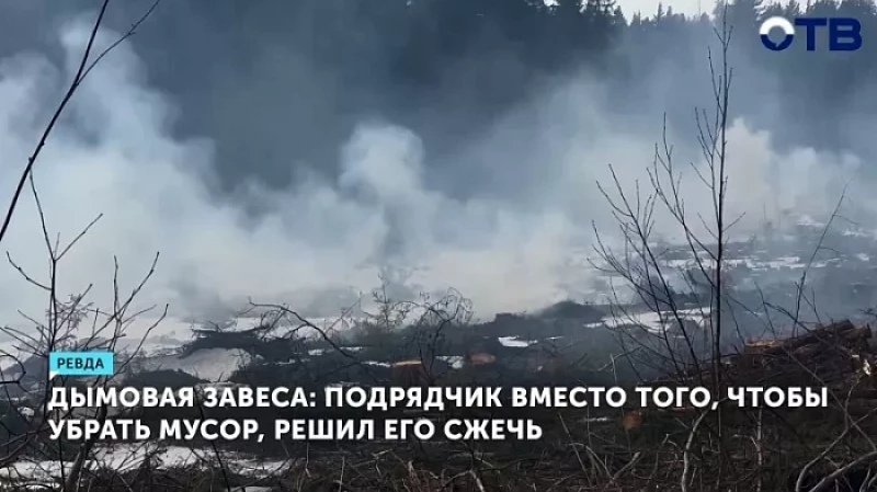 Дымовая завеса: подрядчик вместо того, чтобы убрать мусор, решил его сжечь