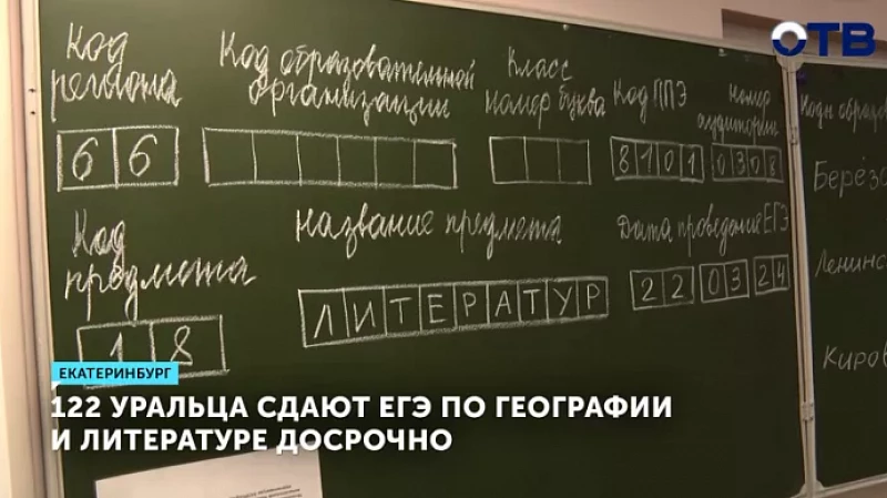 122 уральца сдают ЕГЭ по географии и литературе досрочно
