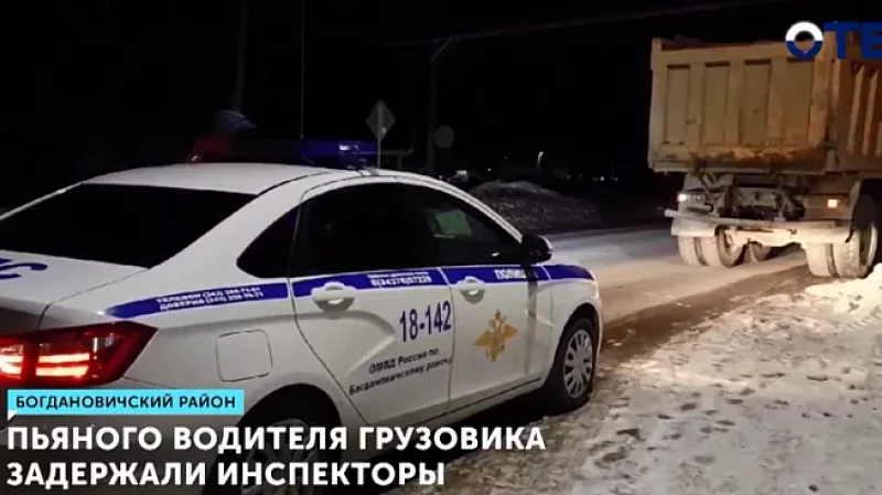 Пьяного водителя грузовика задержали инспекторы