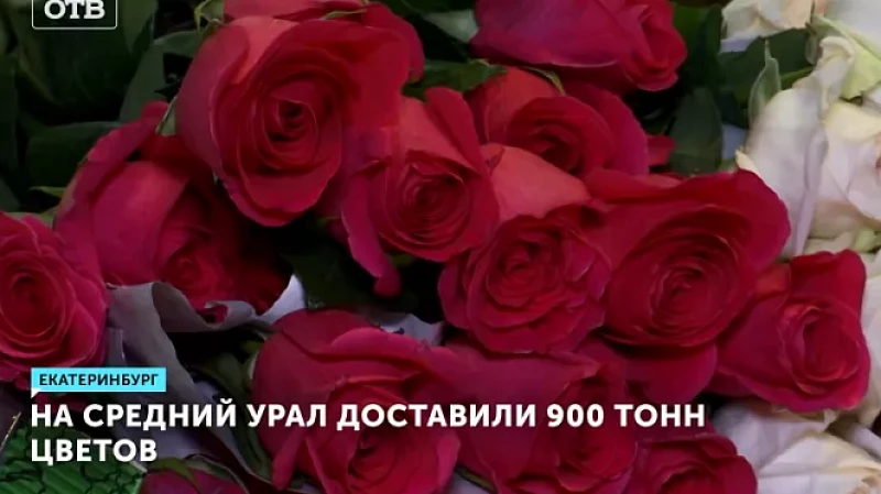 На Средний Урал доставили 900 тонн цветов