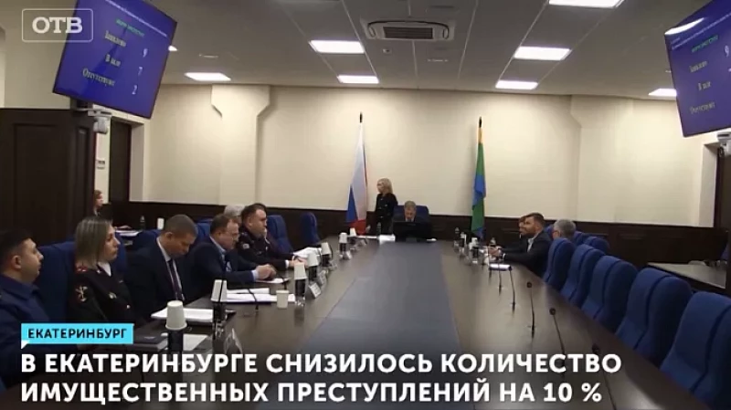 В Екатеринбурге снизилось количество имущественных преступлений на 10 %