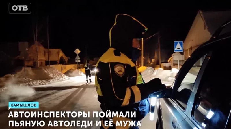 Автоинспекторы поймали пьяную автоледи и её мужа