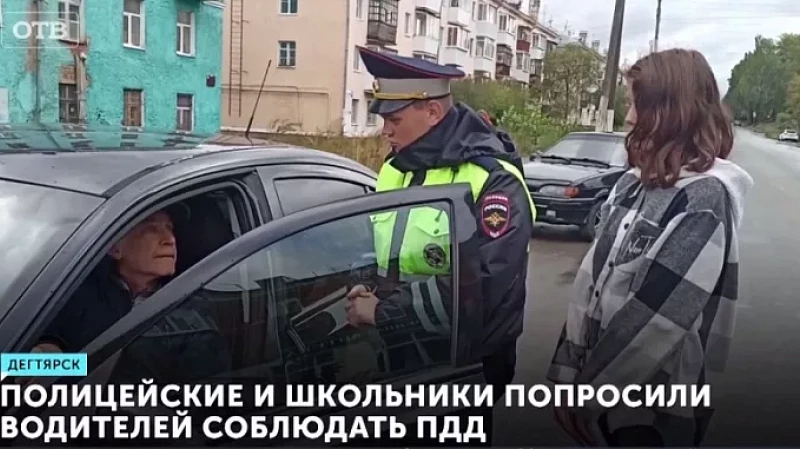 Полицейские и школьники попросили водителей соблюдать ПДД