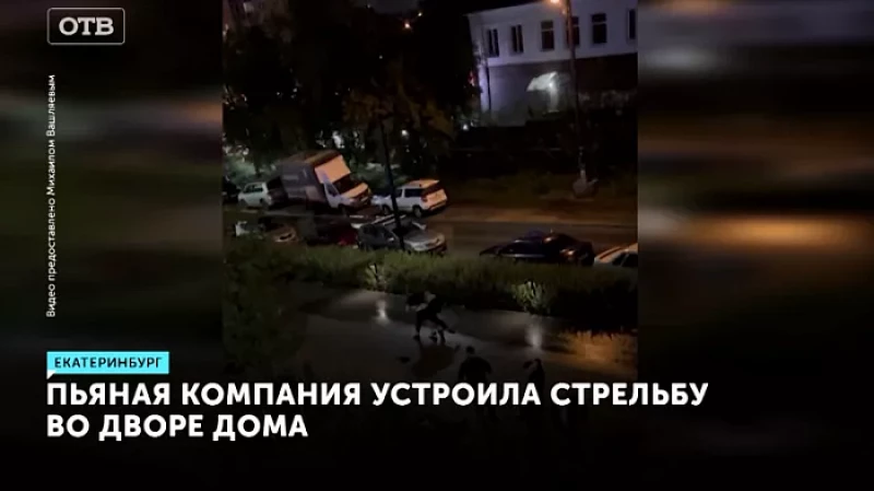 Пьяная компания устроила стрельбу во дворе дома