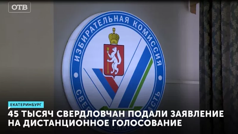 45 тысяч свердловчан подали заявление на дистанционное голосование