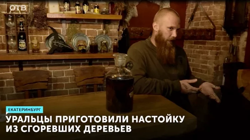 Уральцы приготовили настойку из сгоревших деревьев