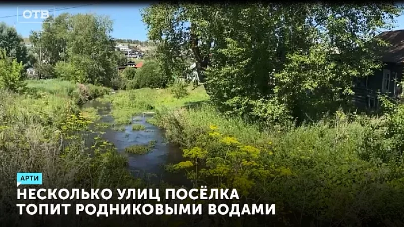 Несколько улиц посёлка Арти топит родниковыми водами
