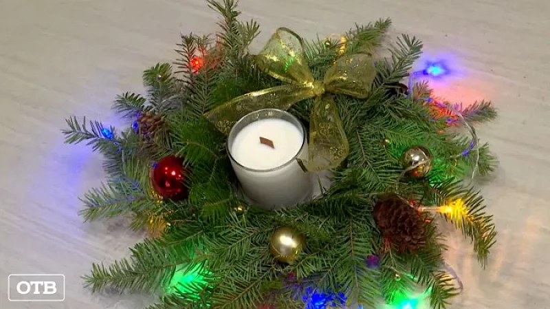 Как сделать новогодний венок из ёлочных веток