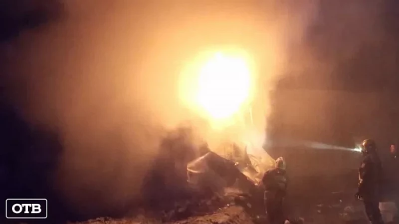 На Пермской трассе в результате ДТП сгорели две машины