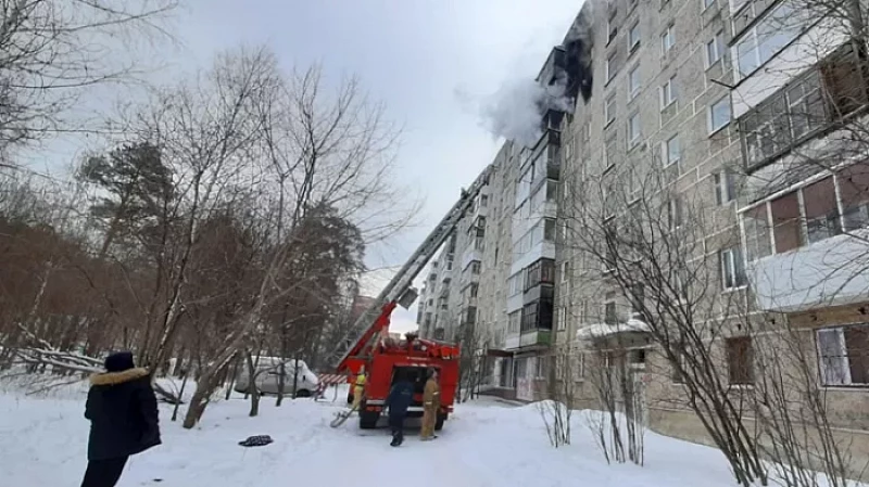 В Берёзовском сгорела квартира в девятиэтажке на улице Спортивной