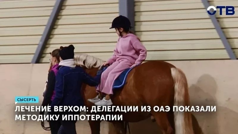 Лечение верхом: делегации из ОАЭ показали методику иппотерапии