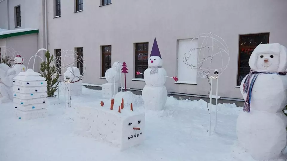 В Омске отметили день снеговика