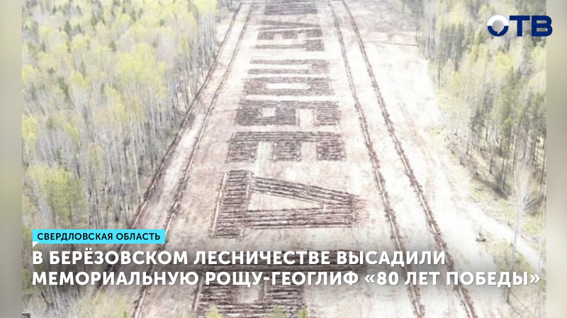 В Свердловской области создан геоглиф «80 лет Победы»