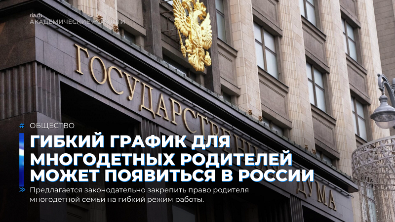 Гибкий график для многодетных родителей может появиться в России