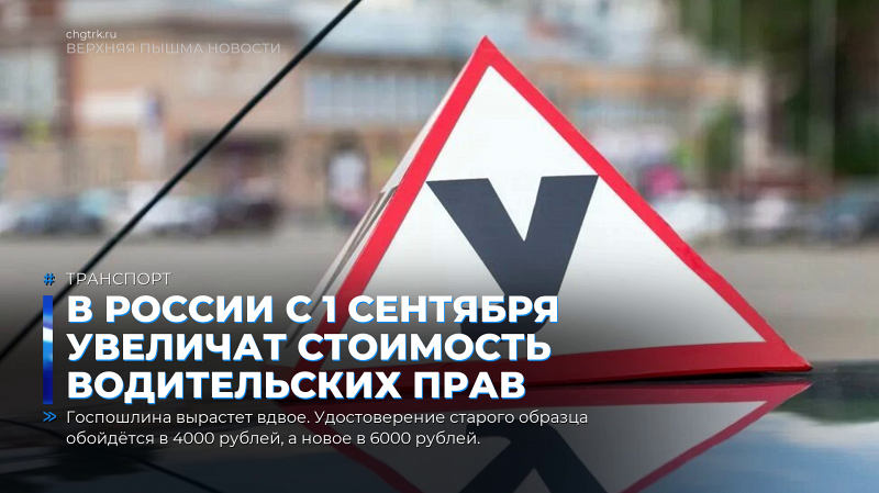 В России с 1 сентября увеличат стоимость водительских прав