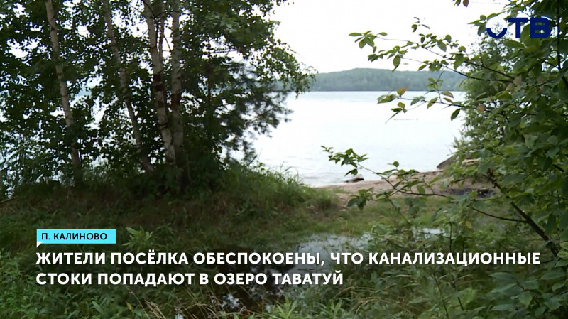 Жители посёлка обеспокоены, что канализационные стоки попадают в озеро Таватуй
