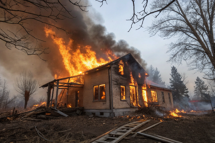 ГИБДД спасла 11 человек из горящего дома в Свердловской области