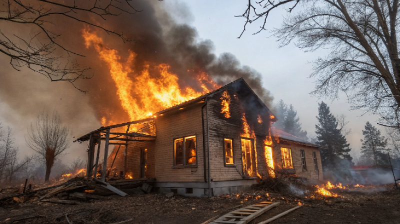 ГИБДД спасла 11 человек из горящего дома в Свердловской области