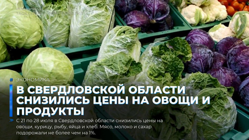 В Свердловской области снизились цены на овощи и продукты