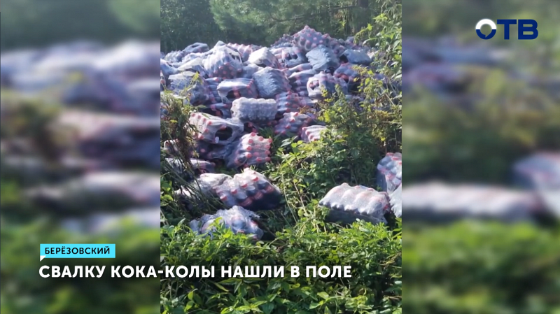 Сотни бесхозных бутылок Coca-Cola были обнаружены в Берёзовском