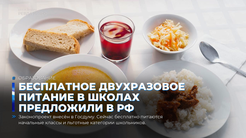 Бесплатное двухразовое питание в школах предложили в РФ