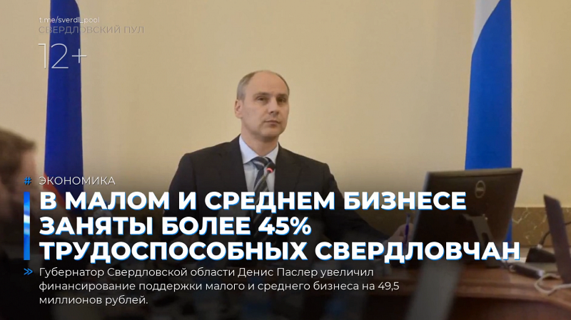 В малом и среднем бизнесе заняты более 45% трудоспособных свердловчан