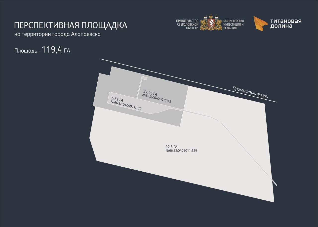Новая инвестиционная площадка площадью 119,4 га появится в Алапаевске
