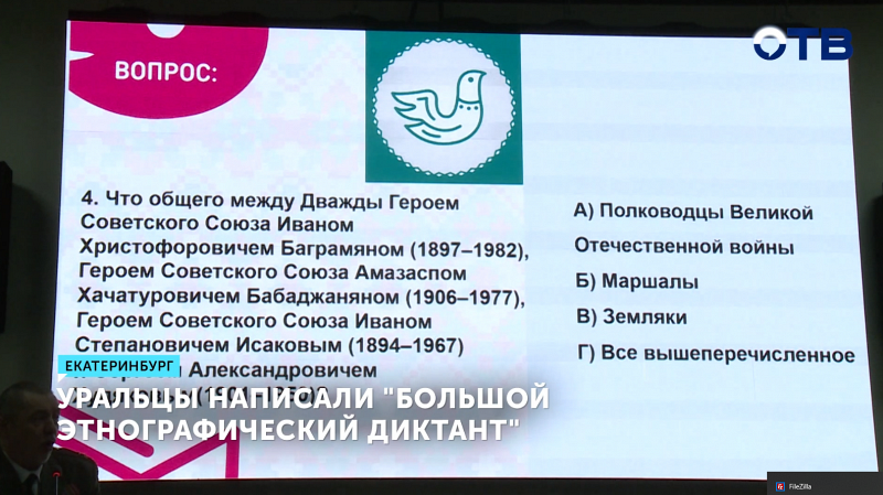 Уральцы написали «Большой этнографический диктант»