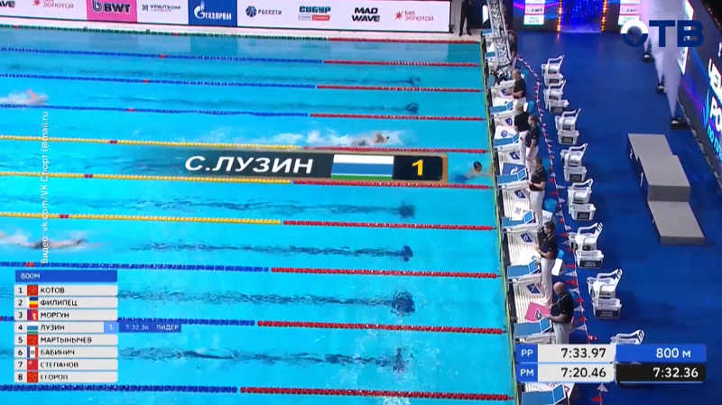 Савелий Лузин установил рекорд России на 800м вольным стилем