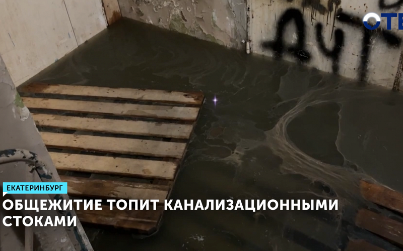 Общежитие в Екатеринбурге затоплено канализационными стоками