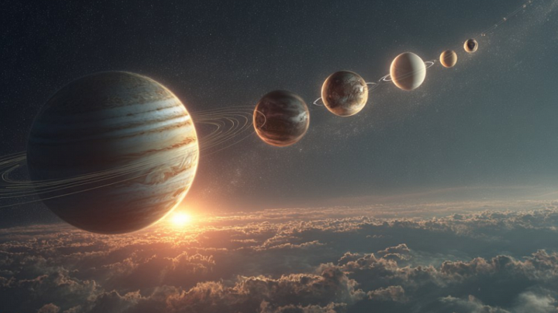 Космическое чудо под Рождество: три планеты образуют редкий знак на небе
