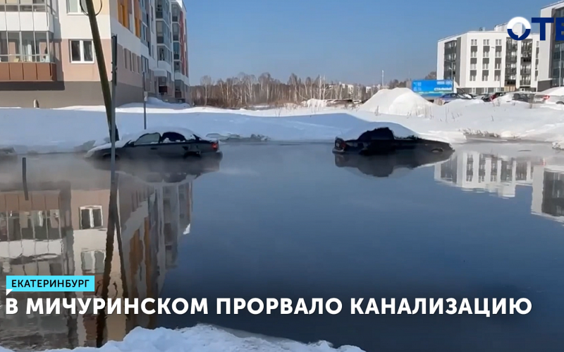 В Мичуринском районе Екатеринбурга двор затопило фекалиями