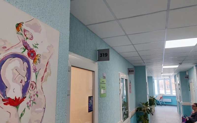 Душа в каждом стежке и штрихе: акушерки украсили женскую консультацию своими картинами