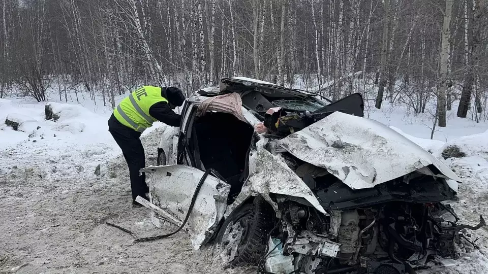 «Хонда» столкнулась с грузовиком под Камышловом: фура опрокинулась в кювет