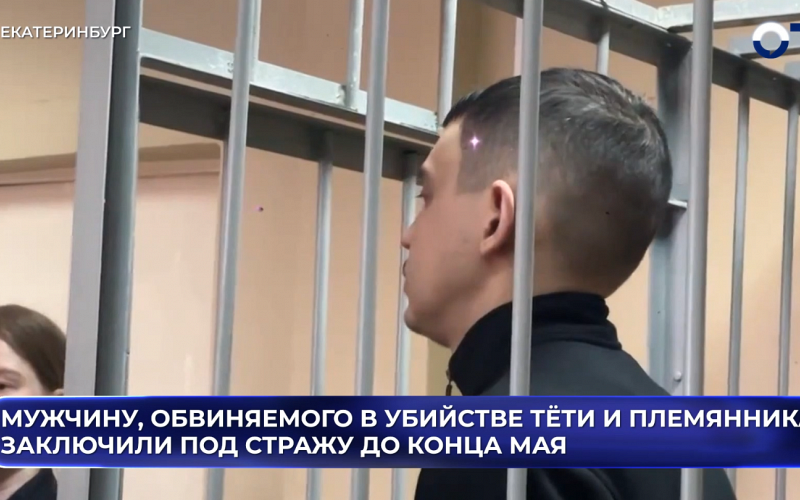 Мужчину, обвиняемого в убийстве тёти и племянника, заключили под стражу до конца мая