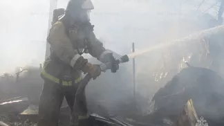 В Каменском районе сгорел частный дом, баня и гараж