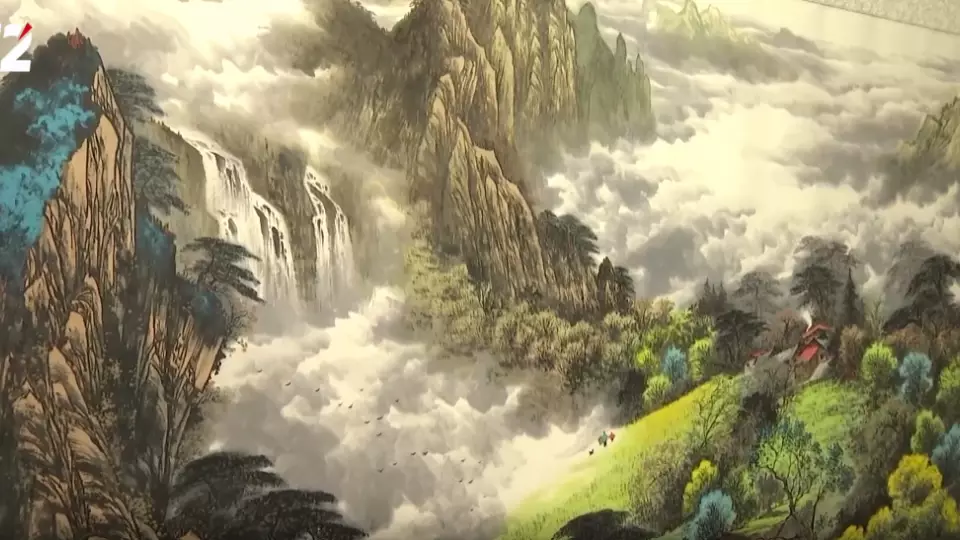 Картины китайского художника, написанные минеральными красками, выставили в Омске