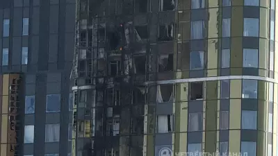 Беспилотник повредил ЖК в центре Екатеринбурга