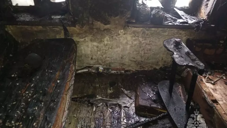 Семья из 5 человек погибла при пожаре в частном доме в Ленском