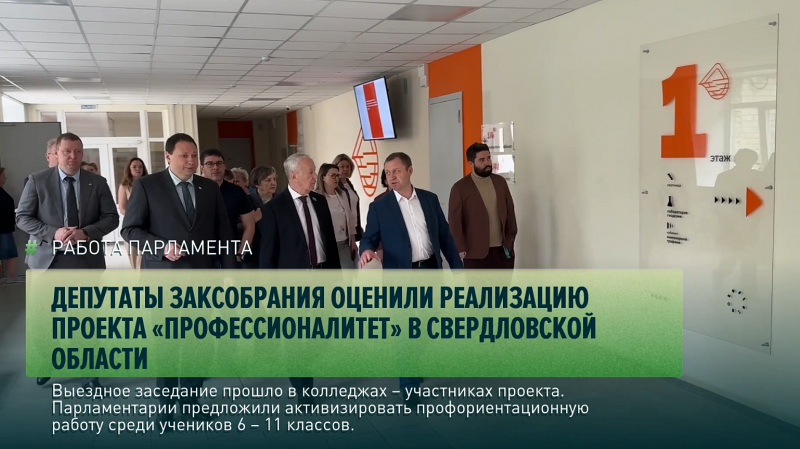 Депутаты Заксобрания оценили реализацию проекта «Профессионалитет» в Свердловской области