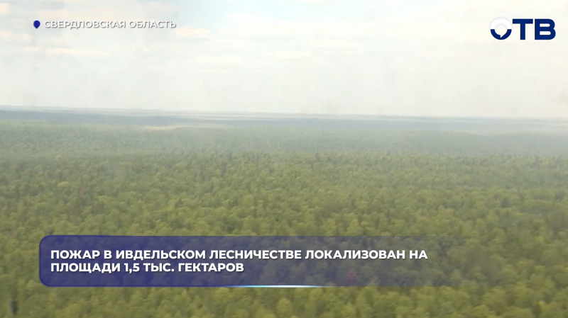 Пожар в Ивдельском лесничестве локализован на площади 1,5 тыс. гектаров
