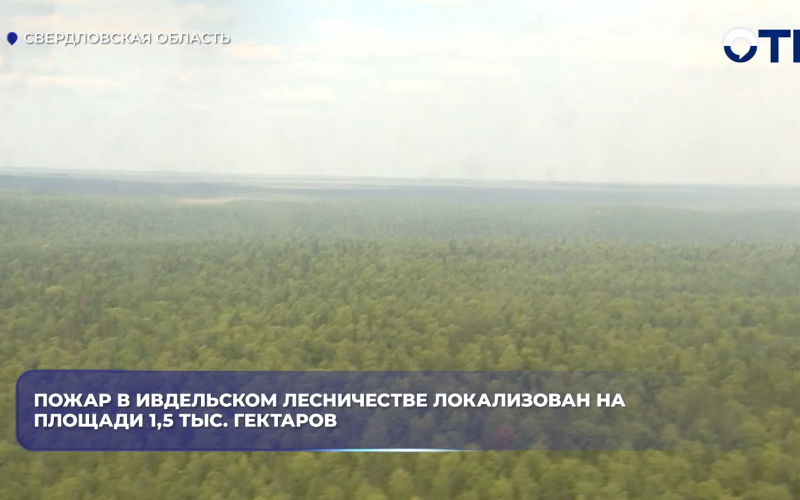 Пожар в Ивдельском лесничестве локализован на площади 1,5 тыс. гектаров