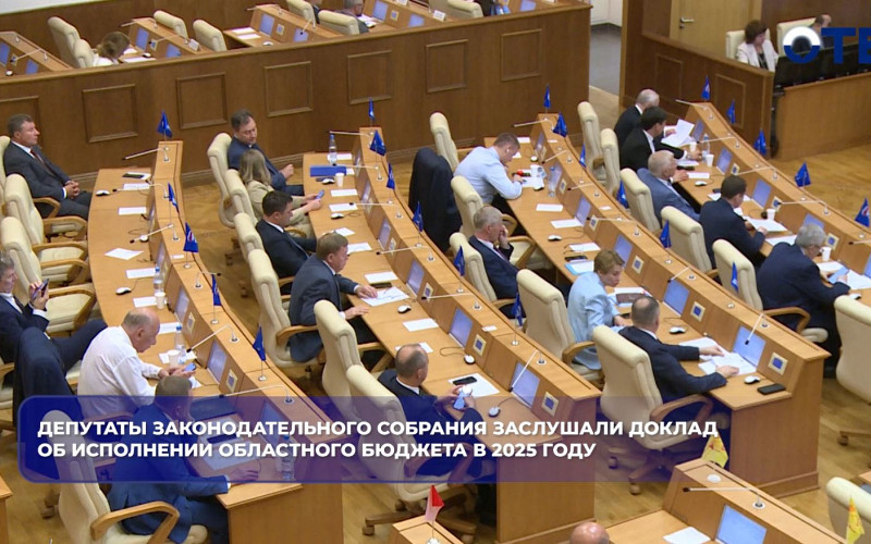 Депутаты Законодательного собрания заслушали доклад об исполнении областного бюджета в 2025 году