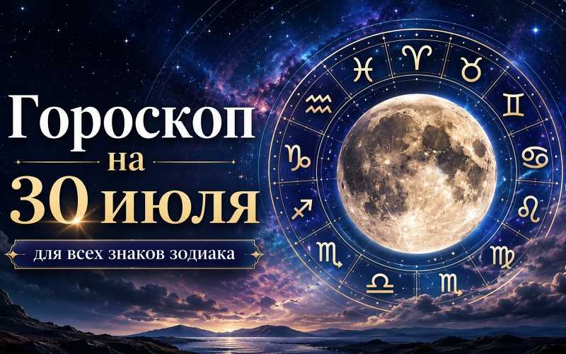 Гороскоп на 30 июля 2026 года для всех знаков зодиака