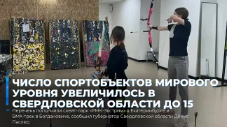 Число спортобъектов мирового уровня увеличилось в Свердловской области до 15