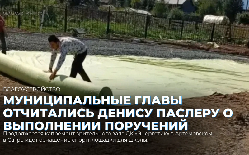 Муниципальные главы отчитались Денису Паслеру о выполнении поручений