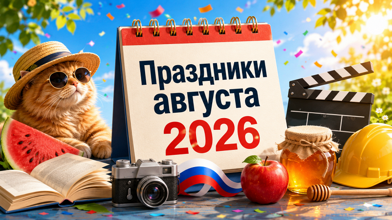 Праздники в августе 2026 года: как отдыхаем и что отмечаем